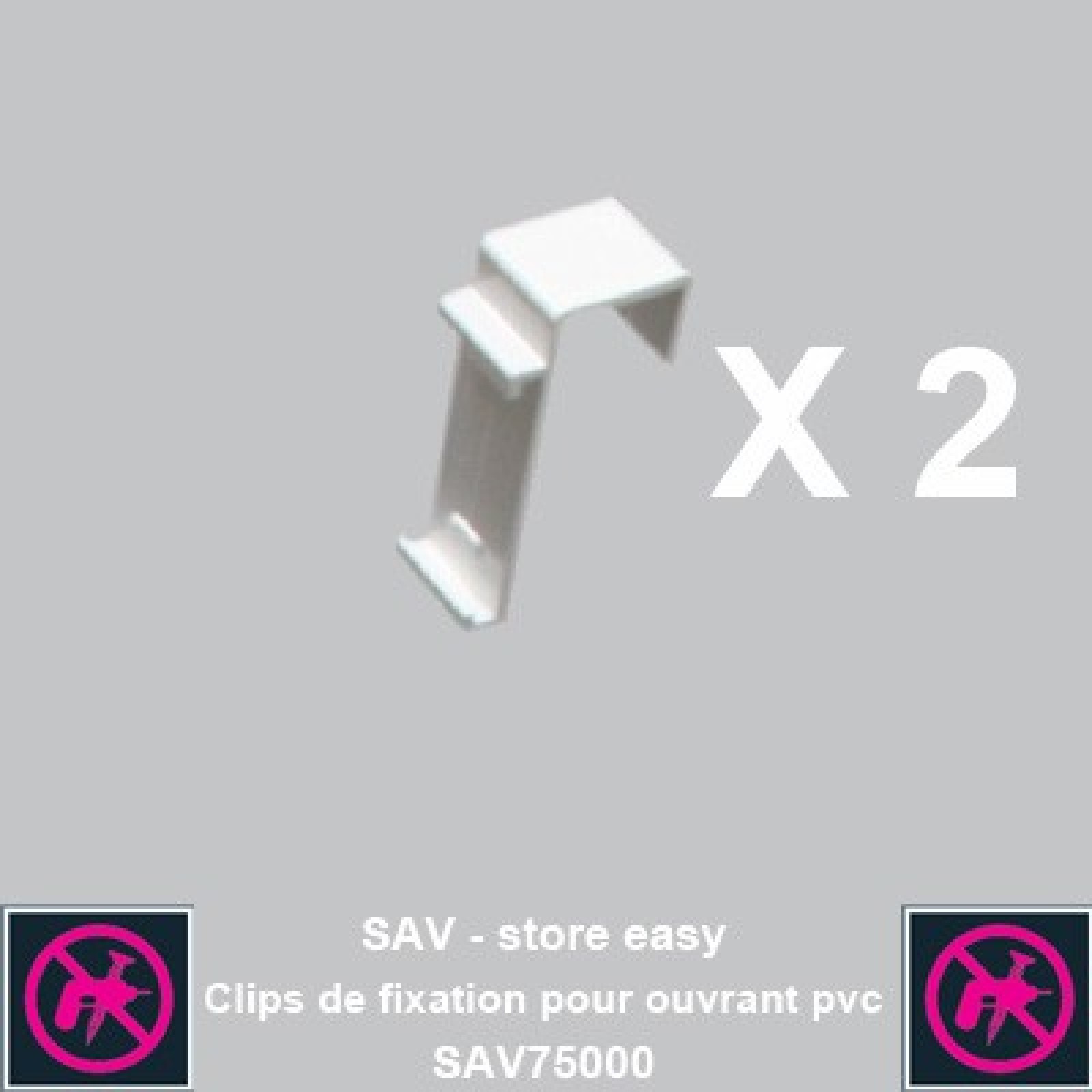 2 Clips de Fixation easy roll pour ouvrant PVC
