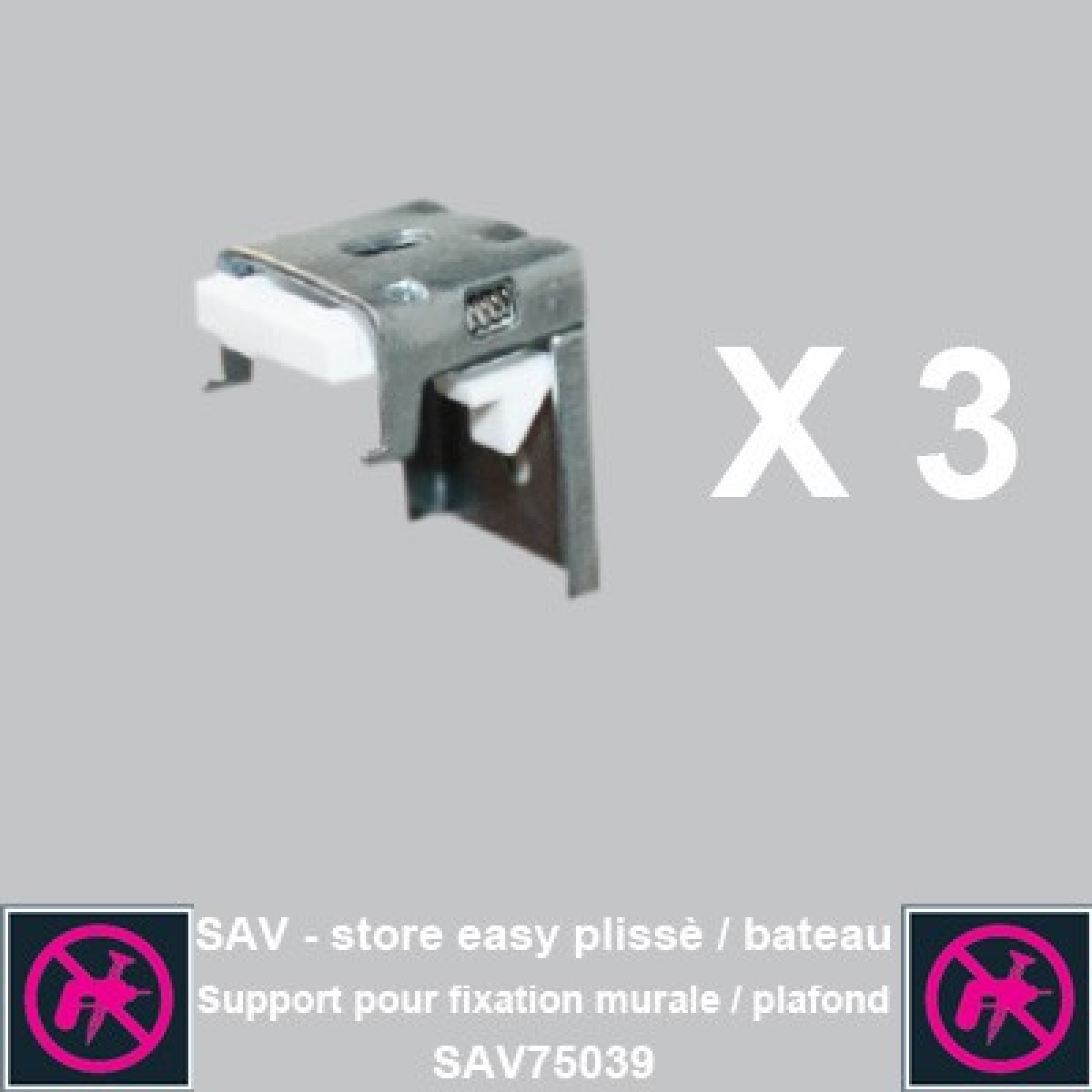 3 Supports easy bateau pour fixation murale ou plafond