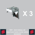 3 Supports bateau rail pour fixation murale ou plafond