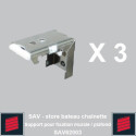 3 Supports bateau chainette pour fixation murale ou plafond
