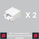 2 Supports bateau rail alu pour fixation murale ou plafond