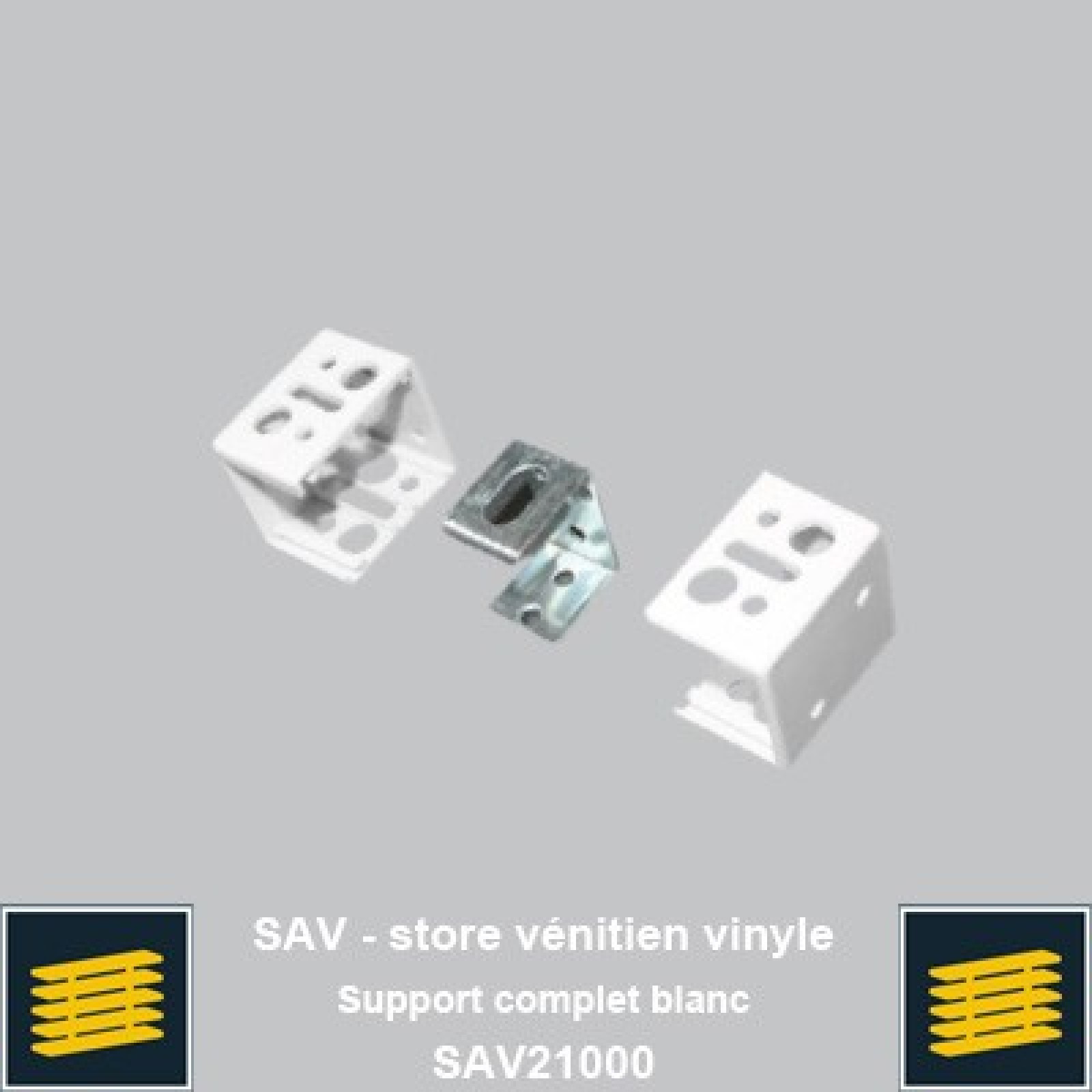 Support complet blanc pour venitien vinyle 25mm