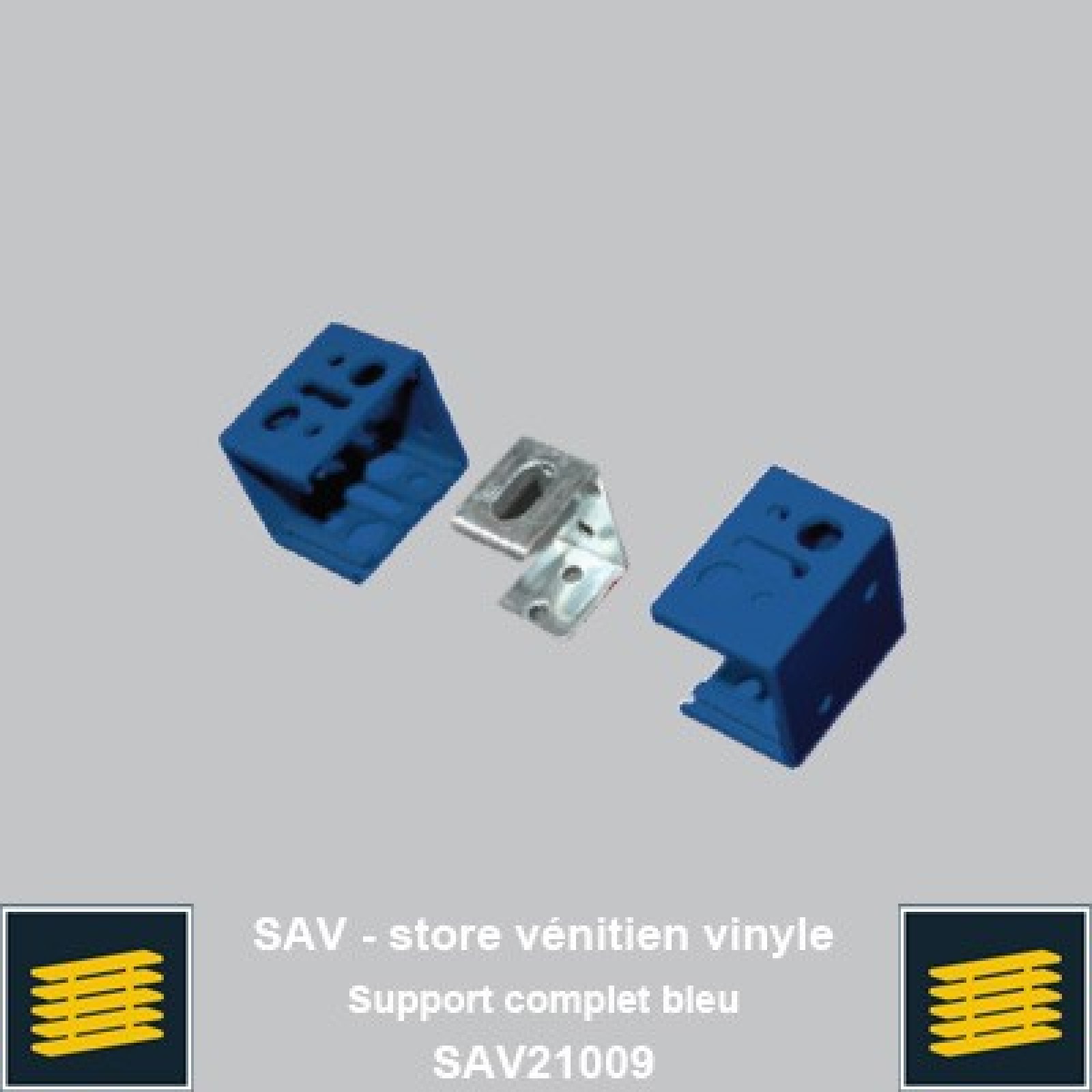 Support complet bleu pour venitien vinyle 25mm