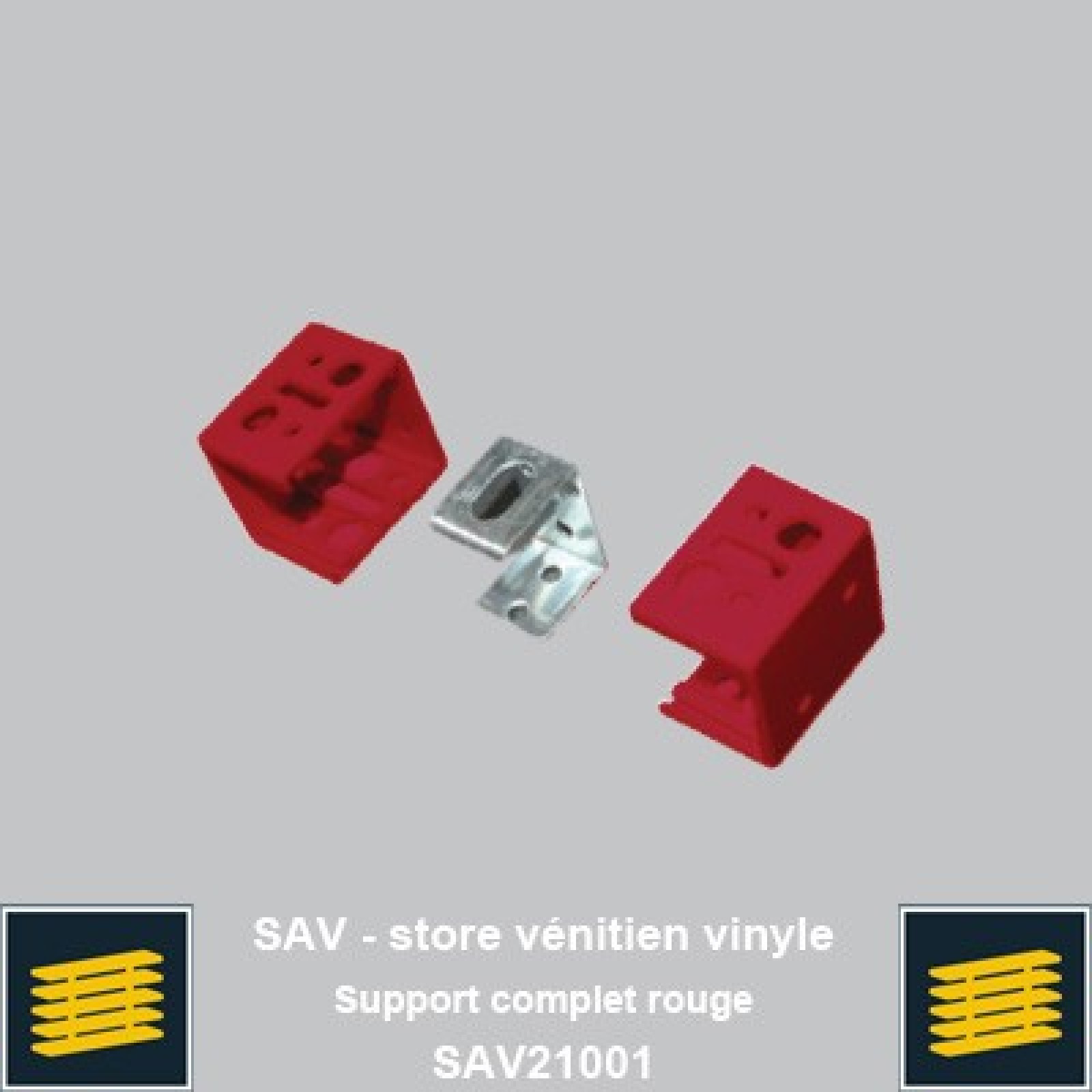 Support complet rouge pour venitien vinyle 25mm