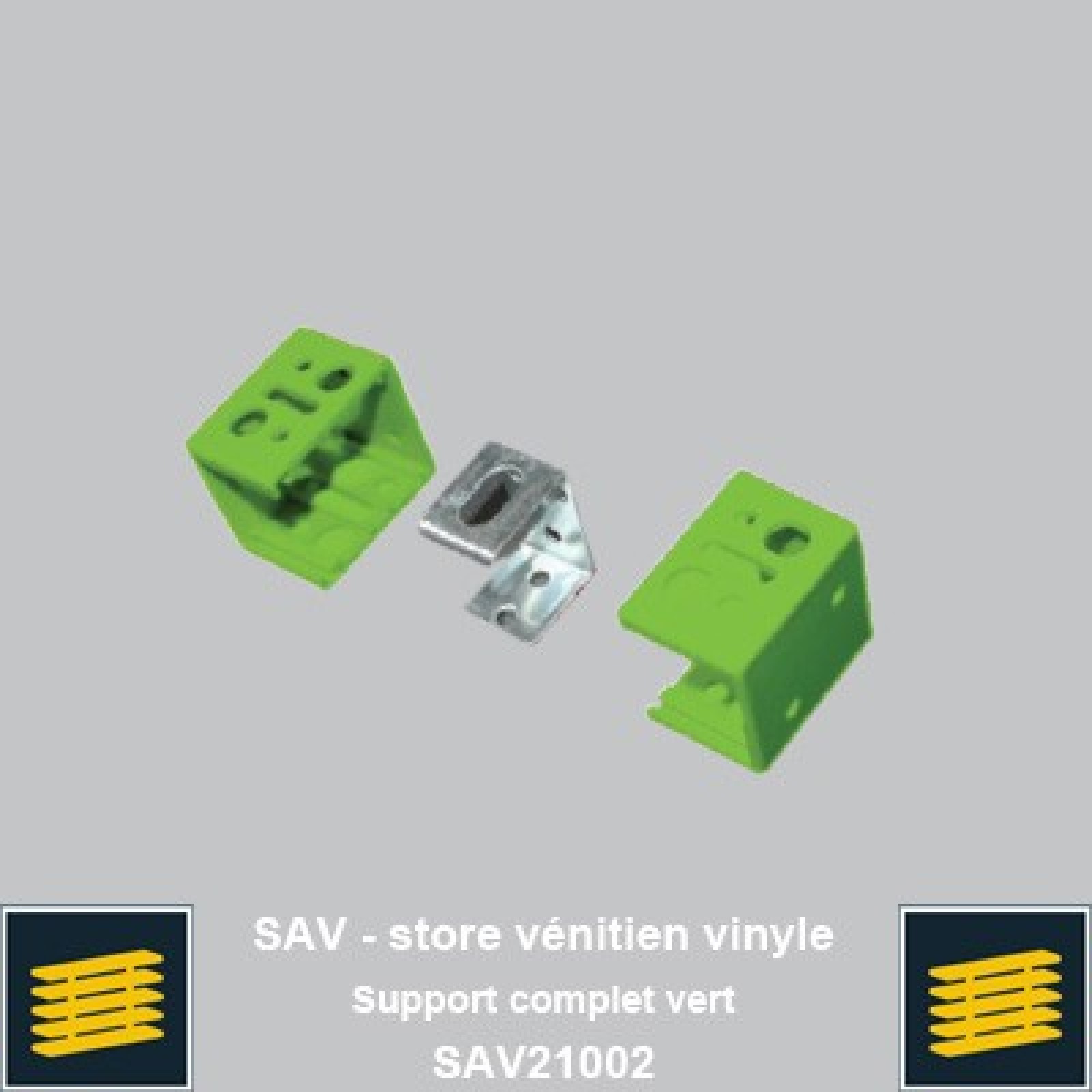 Support complet vert pour venitien vinyle 25mm