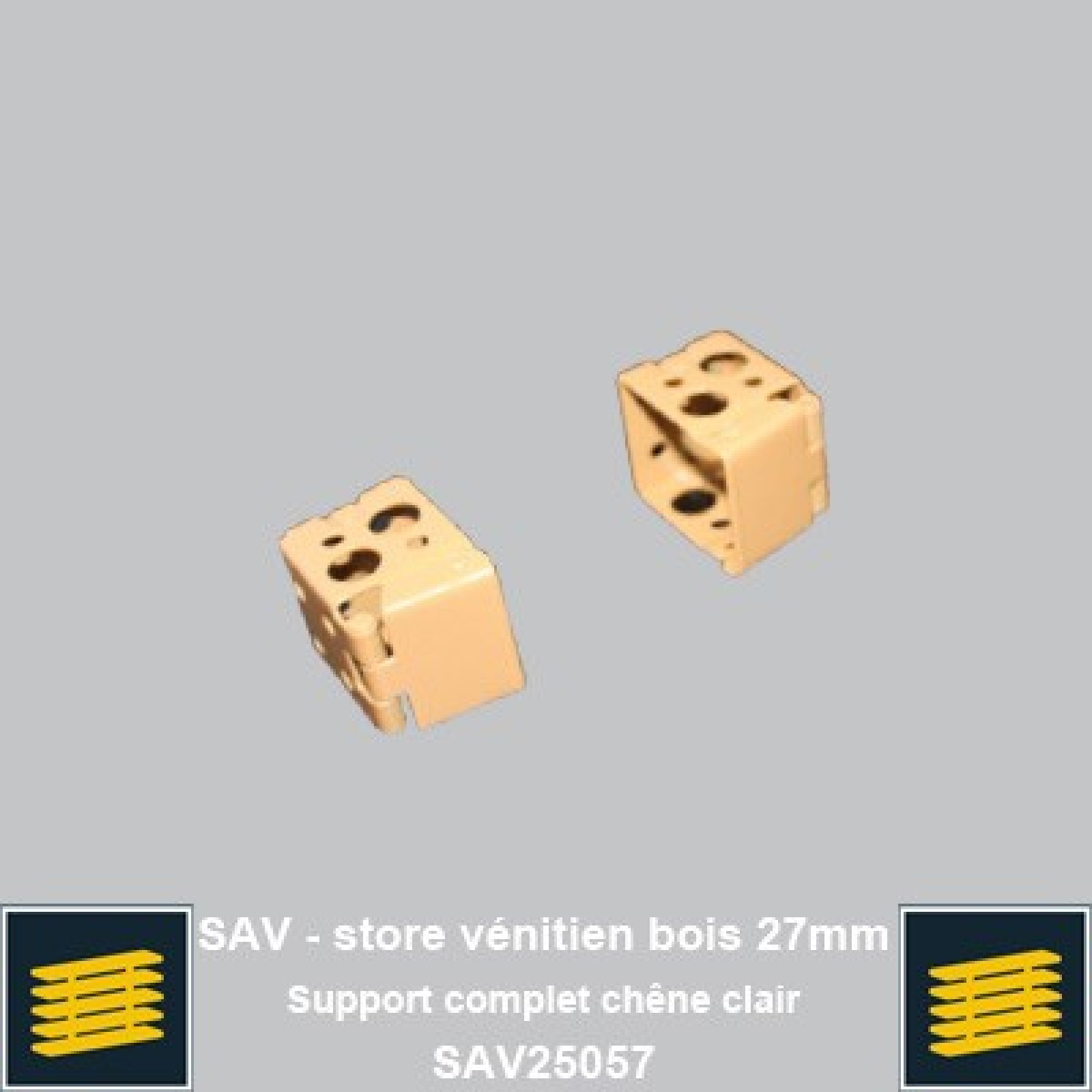 Support complet chene clair pour venitien bois 27mm