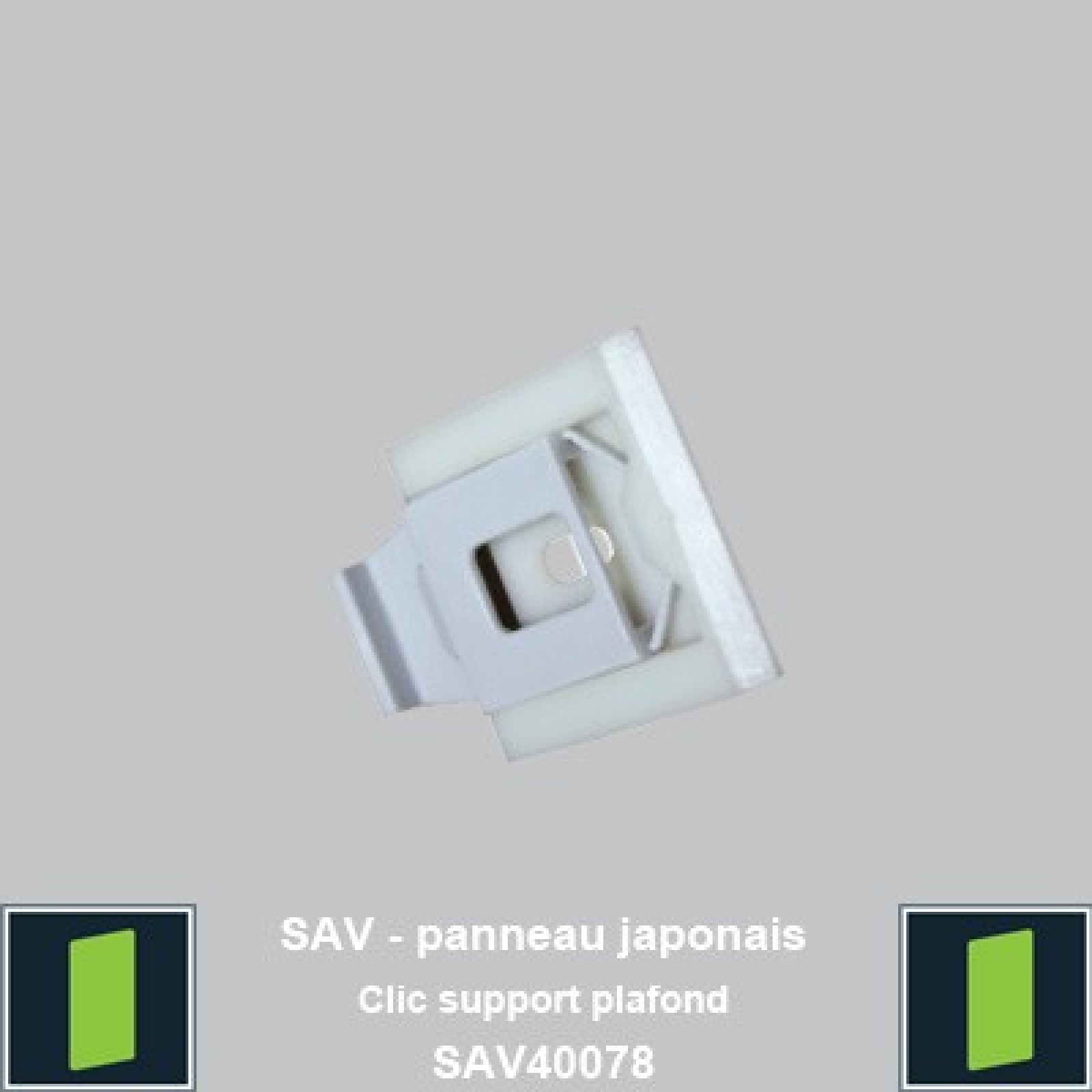 2 clics support plafond pour panneau japonais