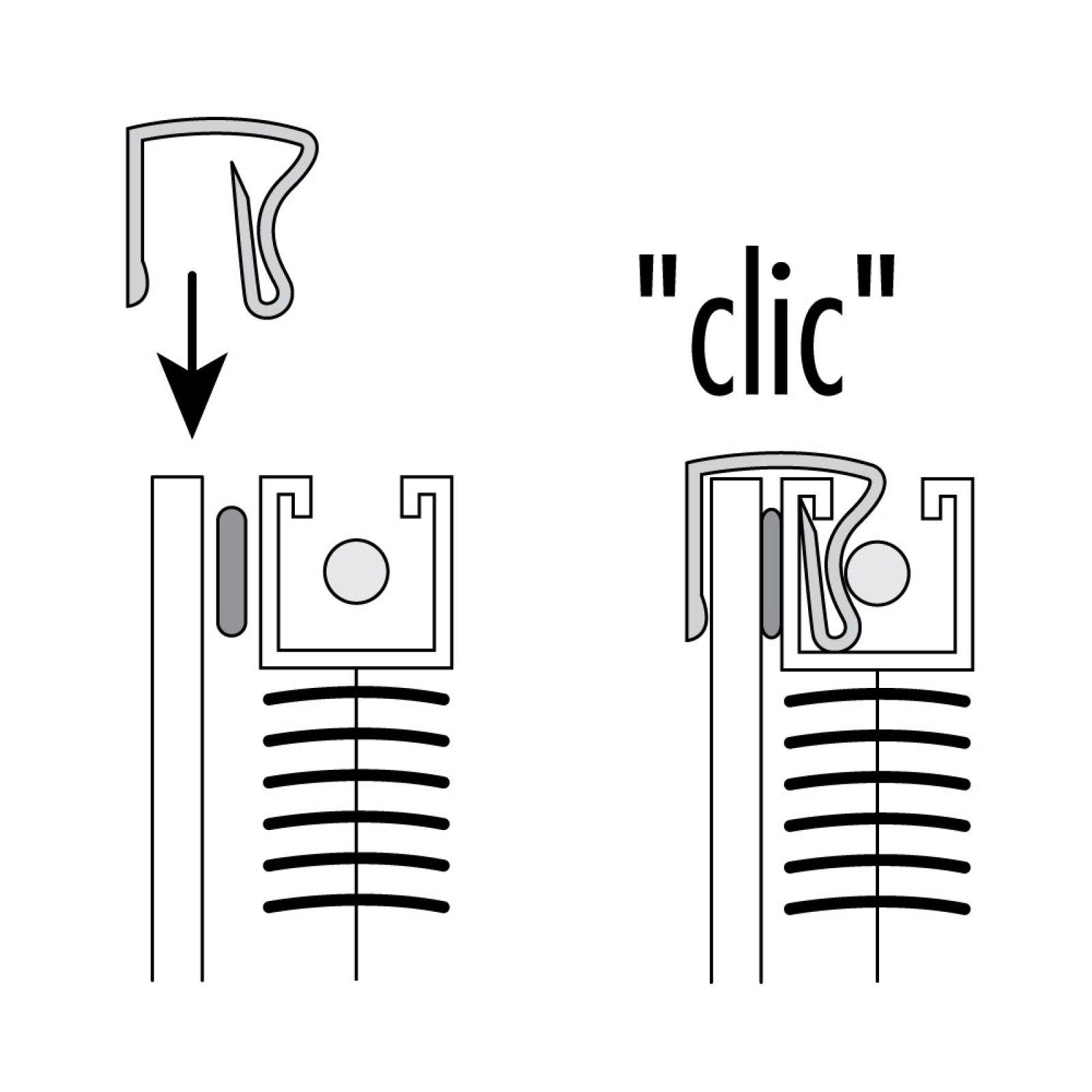 V9 : Fixation Magic Clic pour fenêtre Alu