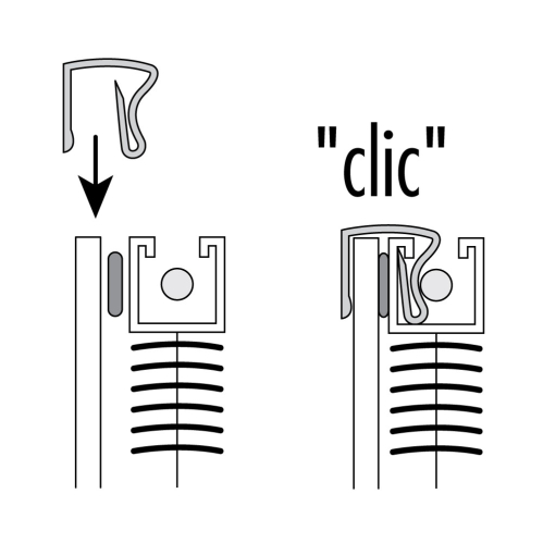 V9 : Fixation Magic Clic pour fenêtre Alu